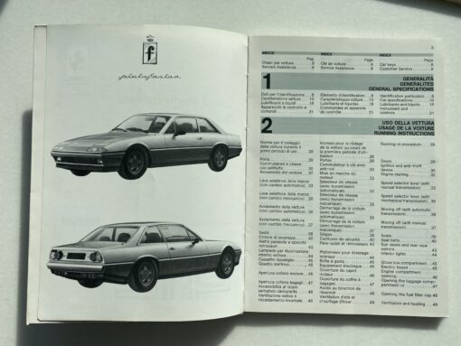 Ferrari 412 Owners Manual and Owner's Service Book - Touchdown Classic Cars